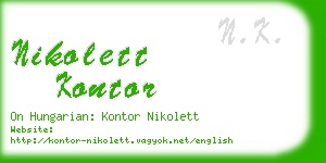 nikolett kontor business card